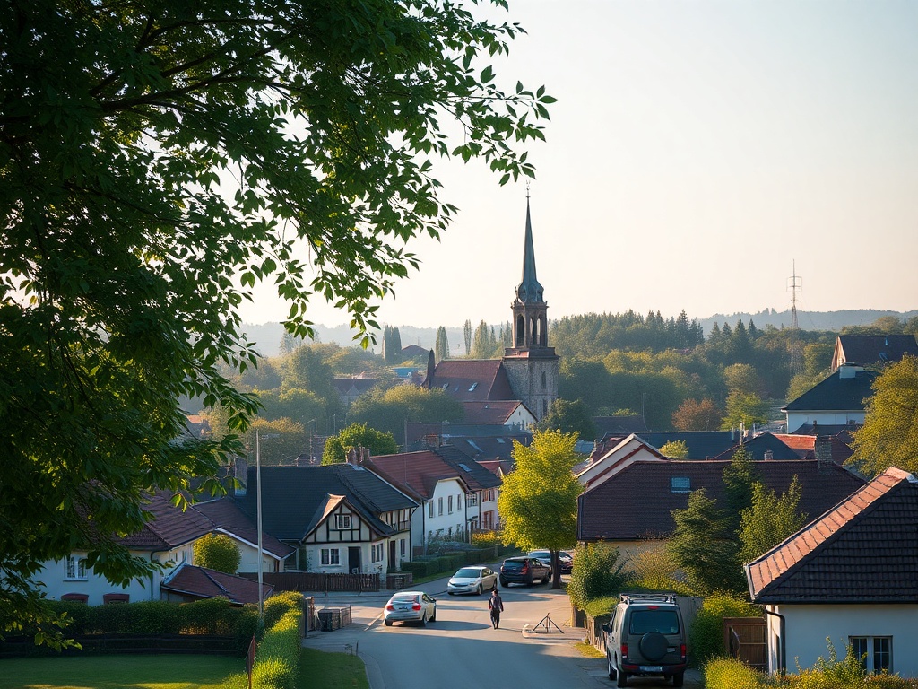 Białe kwiatostany kasztanowca na tle błękitnego nieba w Otwocku.